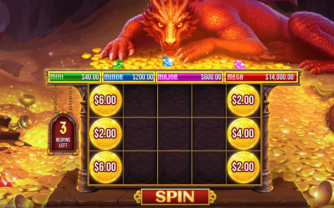 Respin Bonus screen showing the respin counter